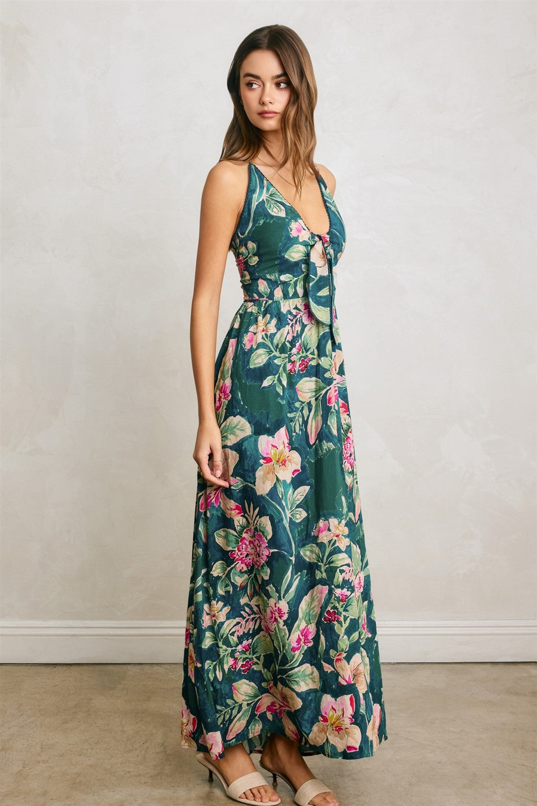 St. Barths Tropical Print Maxi Dress