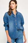 Classic Denim Button Up Top