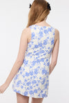 Vibrant Floral Mini Dress in Blue