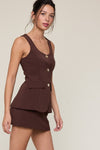 Vest Top and Slim Mini Skirt Set
