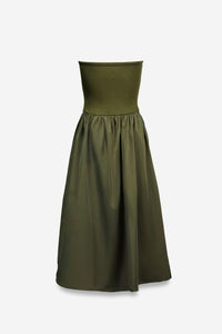 Tube Top Maxi Dress in Olive
