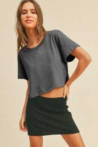 Cropped Basic T Shirt MORE COLORS