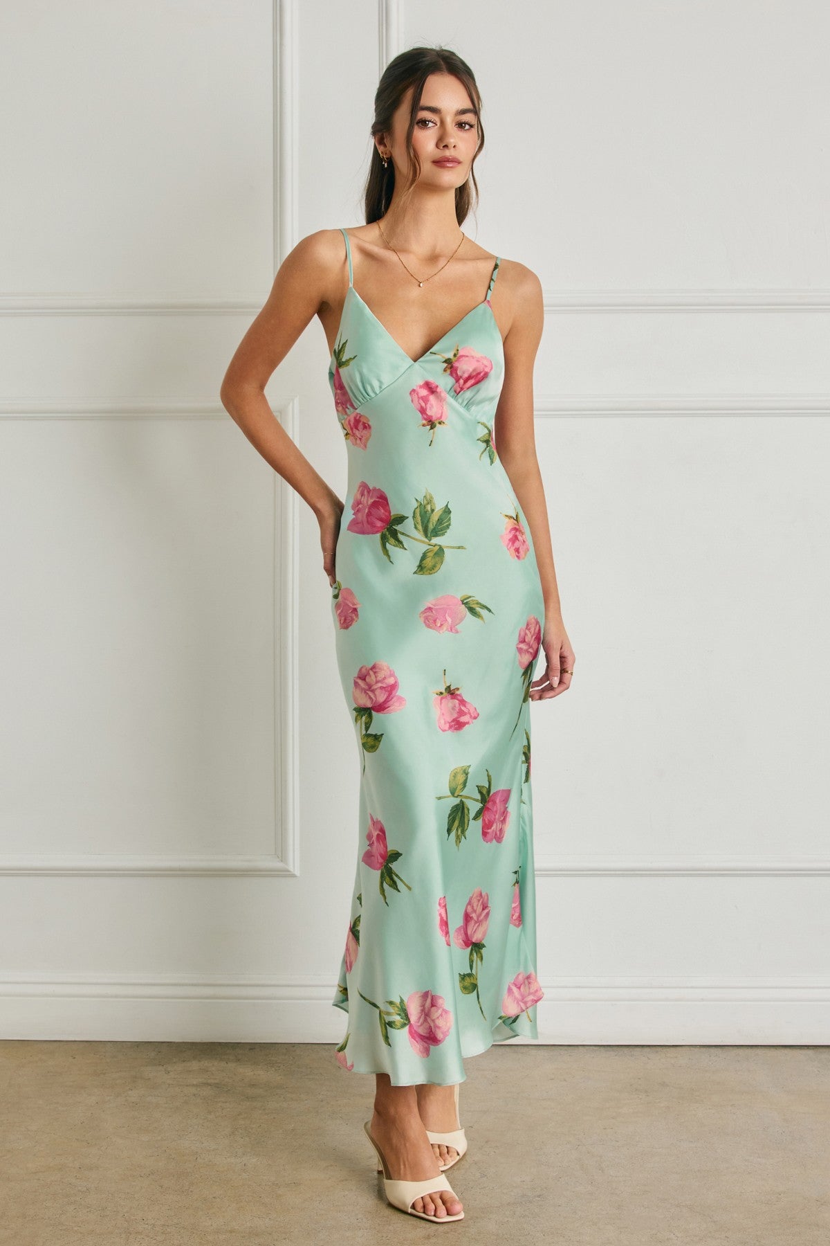 Mint Rose Maxi Dress