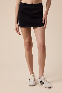 Jessie Mini Skirt With Built in Short in Black