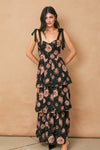 Bed of Roses Maxi Dress with Corset