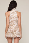 Mock Neck Inside Dress Micro Mini with Inside Shorts