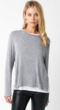 Double Layer Tee in Grey