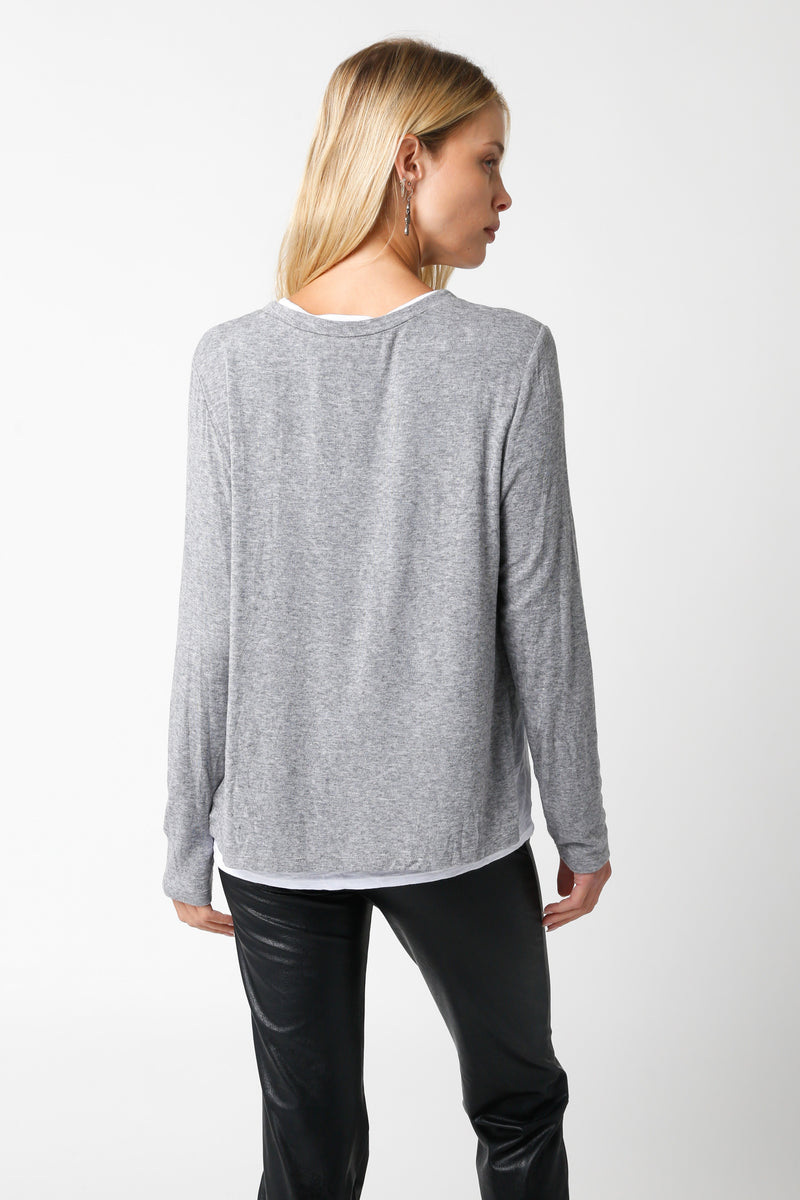 Double Layer Tee in Grey