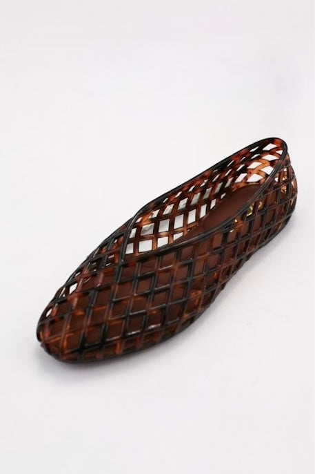 Uma Cage Jelly Flat in Tortoise