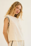 Lulu Ruffle Trim Sleeveless Tank