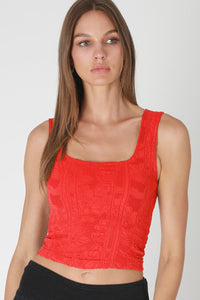 Look My Way Double Lace Square Crop Top MORE COLORS