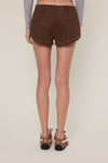 Sueded Vegan Leather Shorts