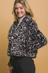 Jessie Cropped Fuzzy Animal Jacket