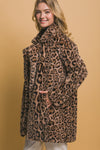 The Weekend Furry Animal Print Coat