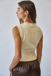 All Natural Button Front Sweater Vest