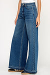 Raw Hem Wide Leg Jeam