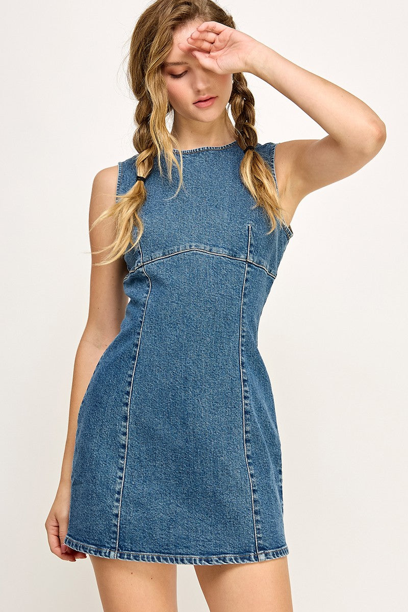 The Perfect Denim Mini Dress