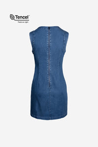 Seam Detail Tencel Mini Denim Dress