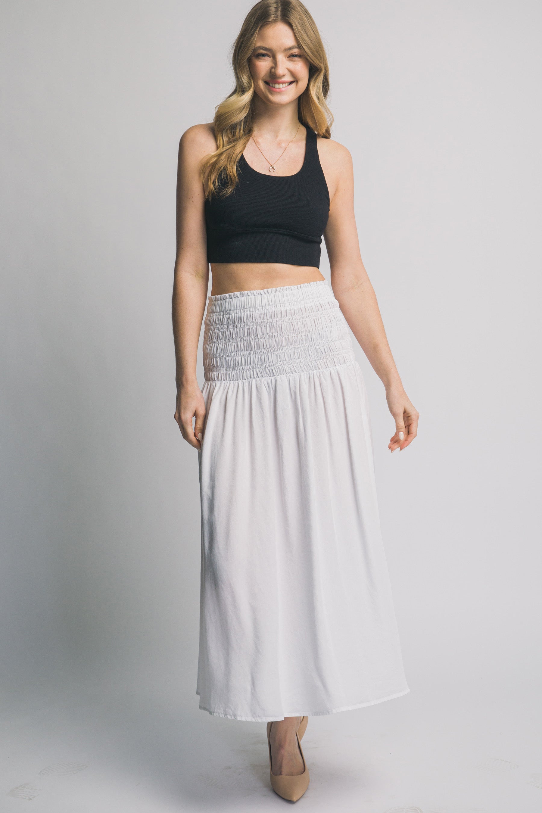 Smocked Waist Skirt MORE COLORS
