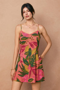 Island Bound Palm Mini Dress