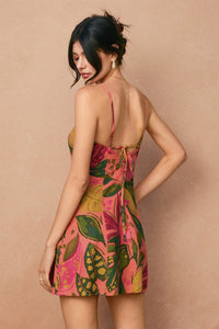 Island Bound Palm Mini Dress