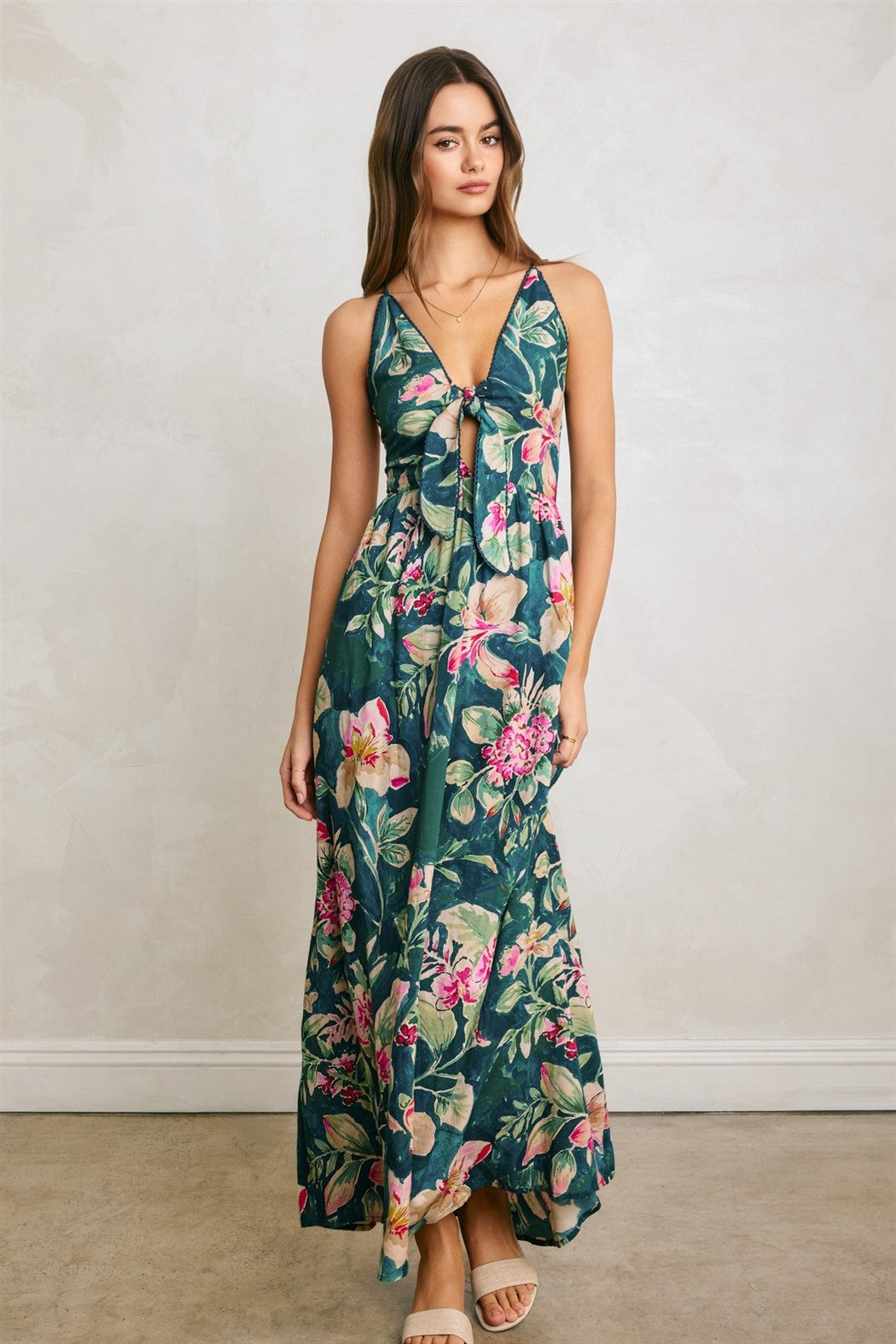 St. Barths Tropical Print Maxi Dress