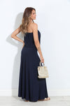 Veronica M Strapless Dress in Navy