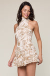 Mock Neck Inside Dress Micro Mini with Inside Shorts
