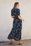 Midnight Blue Floral Maxi Dress