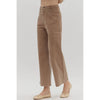Pocket Front Crop Pant in Chocolate