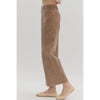 Pocket Front Crop Pant in Chocolate