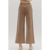 Pocket Front Crop Pant in Chocolate