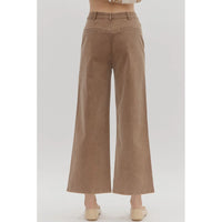 Pocket Front Crop Pant in Chocolate
