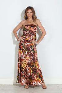Veronica M Strapless Dress in Mariposa
