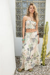 The Getaway Printed Two piece Skirt and Crop Top Set