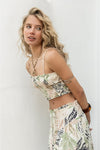 The Getaway Printed Two piece Skirt and Crop Top Set