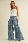 Flower Print Wide Leg Pant