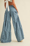 Flower Print Wide Leg Pant