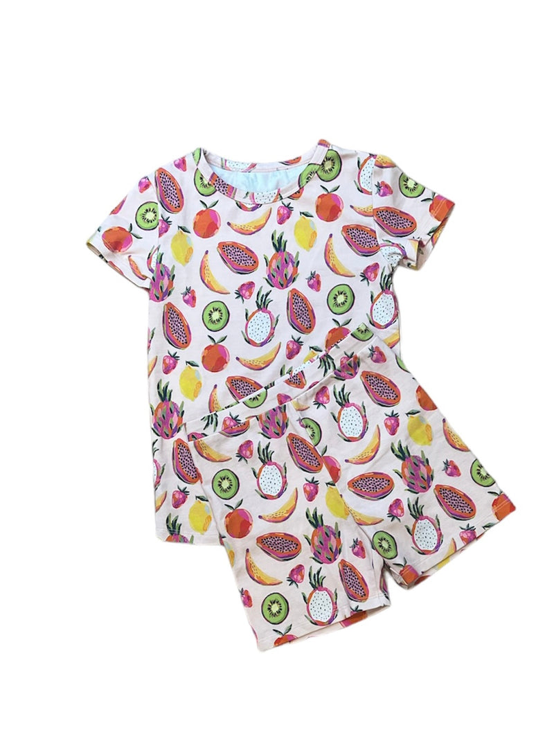 Mommy and Me Tropical Fruit Punch Pajamas Child Size