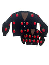 Picking Strawberries Cardigan Sweater Mommy Daughter Bundle