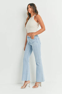 Rianna High Rise Scissor Cut Denim in Light Wash