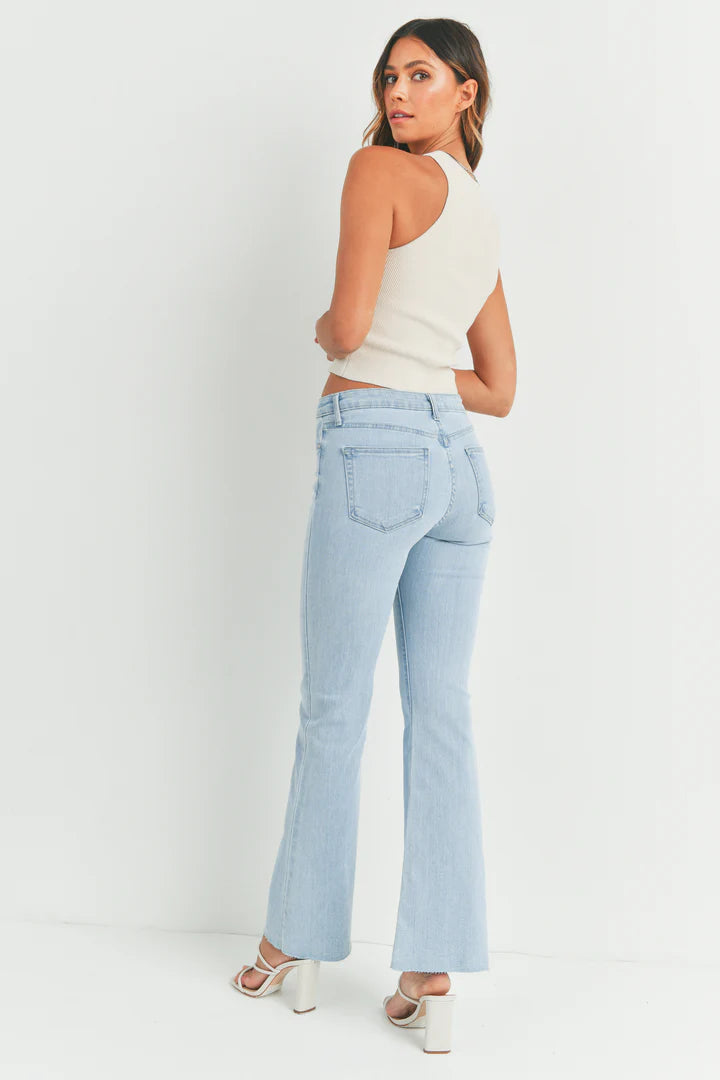 Rianna High Rise Scissor Cut Denim in Light Wash