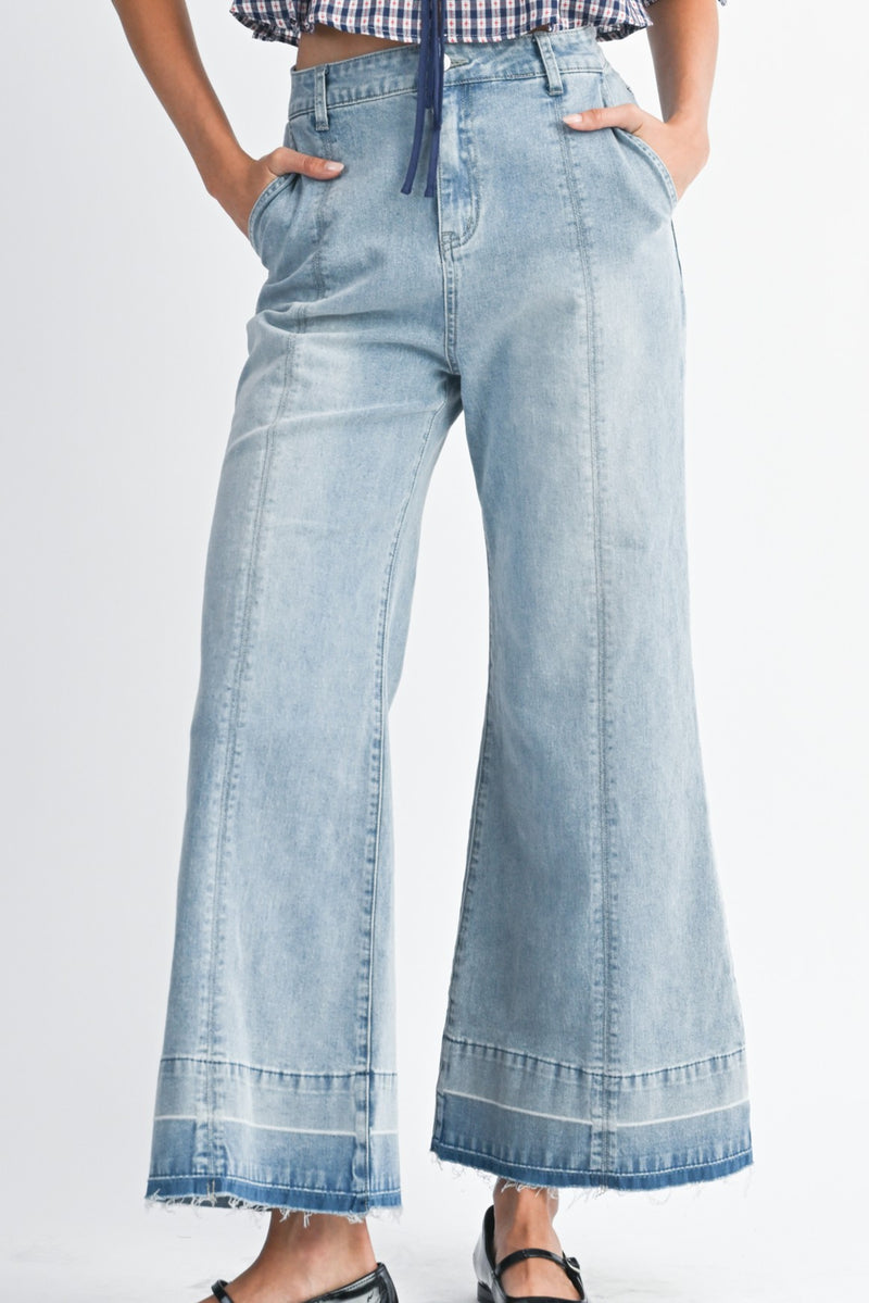 Wide Leg Jean with Released Hem