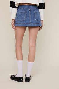Micro Mini Denim Skort