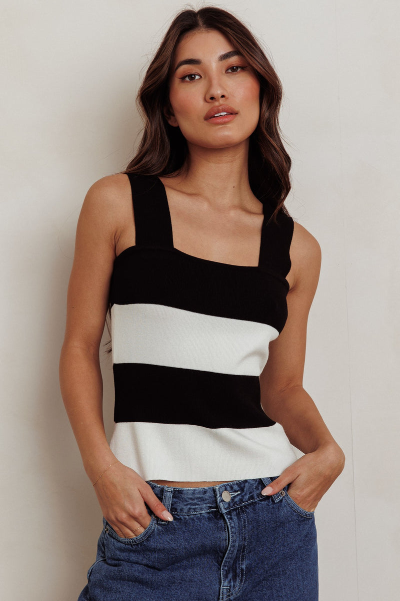 Dylan Stripe Sweater Knit Tank