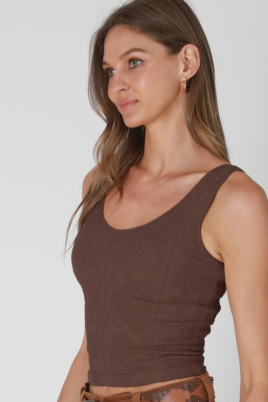 Reversible Texture Lace Top MORE COLORS