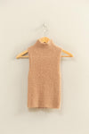 Ribbed Sleeveless High Neck Sweater Top More Colors