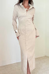 Button Down Body con Midi Dress