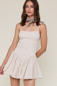 Coco Stripe Fit and Flare Mini Dress