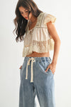 Ariana Lace Trim Blouse